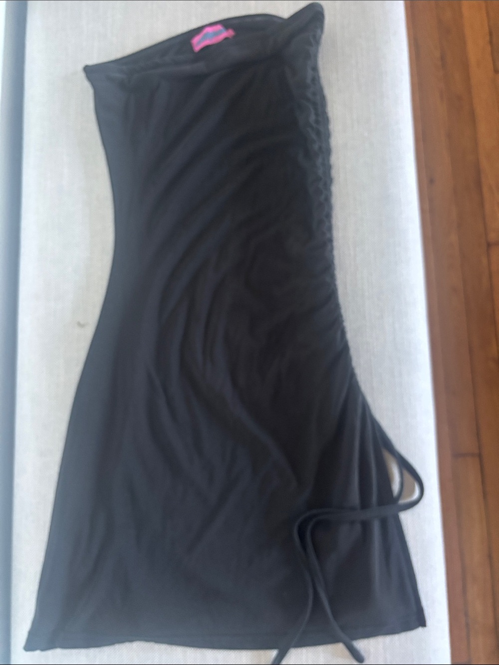 Edikted Black Strapless Sleep Slip Dress